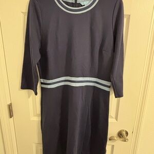 Draper James Navy Blue Dress with Light Blue Accents